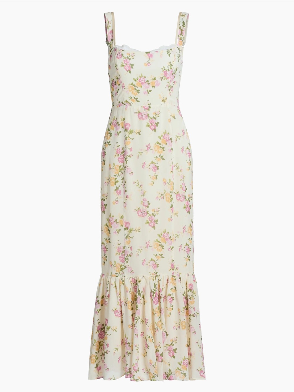 Reformation Irisa Floral Flounce Maxi Dress